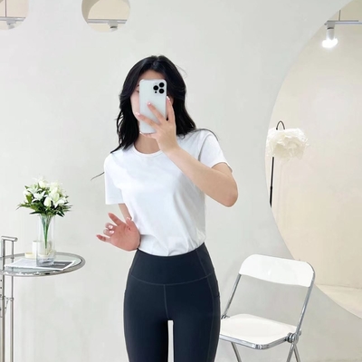 Ladies Hyaluronic Acid Pima Cotton Crew Neck Super T-Shirt Moisturizing