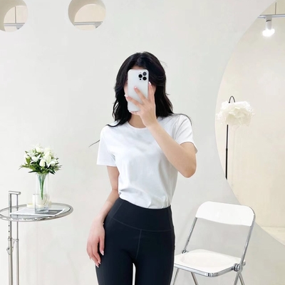 Long Staple Crew Neck Super T Shirt Eco Friendly Clothing 92% Cotton