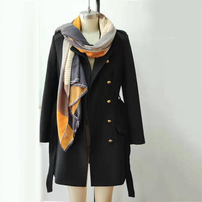 Mid Long Black Woolen Women's Thick Warm Winter Coats S - XL Available