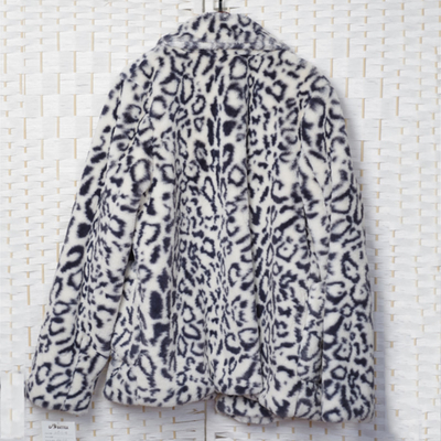 Anti Static Faux Fur Jacket , Comfortable Women's Leopard Faux Fur Coat