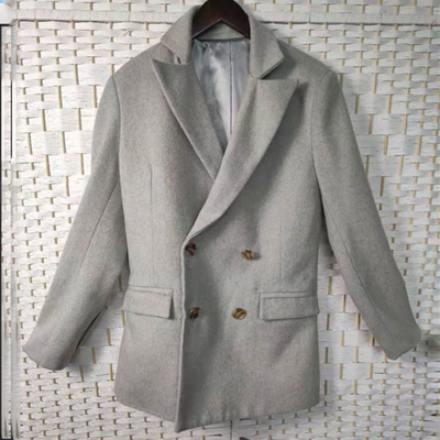 Soft Women's Casual Blazers , Double - Breasted Ladies Wool Blazer Jackets