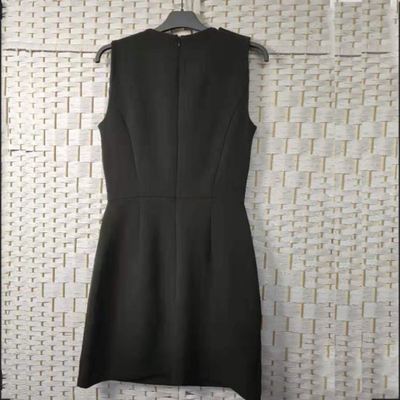 Plain Style Ladies Elegant Dresses , Flap Zipped Sleeveless Long Vest Coat