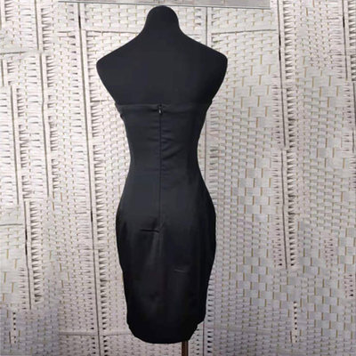 Sexy Strapless Ladies Elegant Dresses With Drop - Shaped Stone Decoration