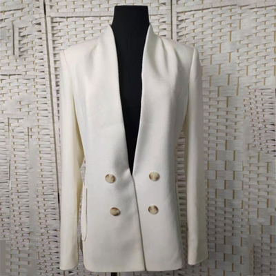 Double Breasted Casual Loose Fit Blazer For Office Ladies