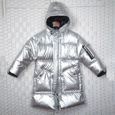 Water Repellent Sustainable Padded Down Jacket , Silver Reflective Thermolite Jacket