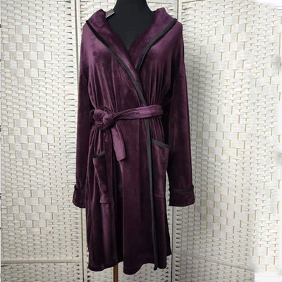 Deep Purple Women Pyjama Set / Sleeping Gown / Bathrobes For Winter