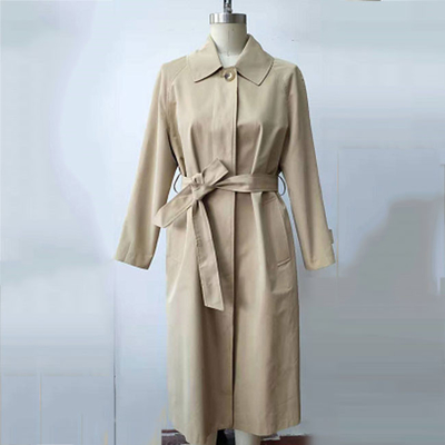 Sigle-Breasted Trench Coat Women Spring Autumn Long Belted Colorful Button Coat