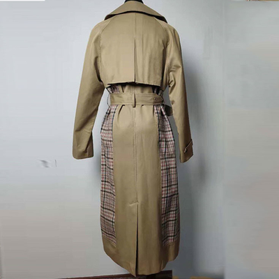 Double-Breasted Trench Coat Women Spring Autumn Long Belted Coat