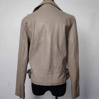 Waterproof Fashion Ladies Jackets PU Leather Made For Spring / Autumn