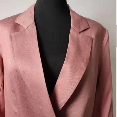 Tencel Women's Casual Blazers Pink / Green Optional With Padded Shoulders