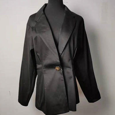 Satin Women's Casual Blazers Single - Breasted For Spring And Autumn