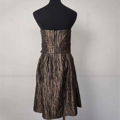 Women's Pleat Flare Strapless Bodycon Dress Fashion Designed For Dinner Party