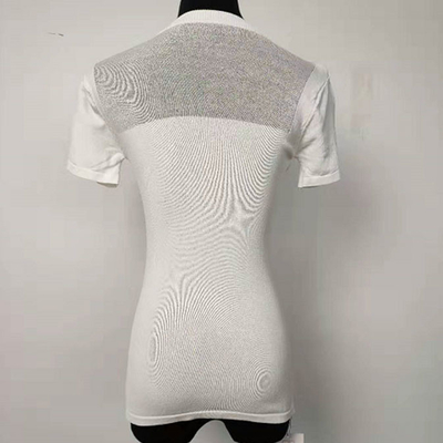 Women's Knitted Bodycon T Shirt Sexy And Elegant With Pearl Decoration