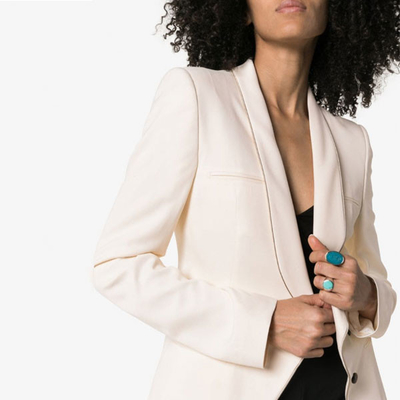 Double Breasted Casual Loose Fit Blazer For Office Ladies