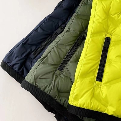 Light Luxury 90g White Duck Down Jacket Contrast JacketColor Sustainable