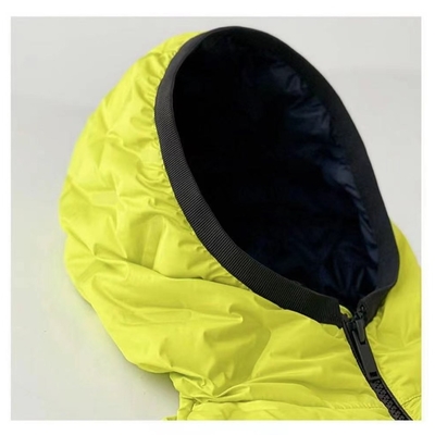 Front Zip Closure Sustainable Padded Down Jacket Contrast Color