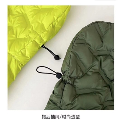Army Green Sustainable Padded Down Jacket Resist The Wind And Cold