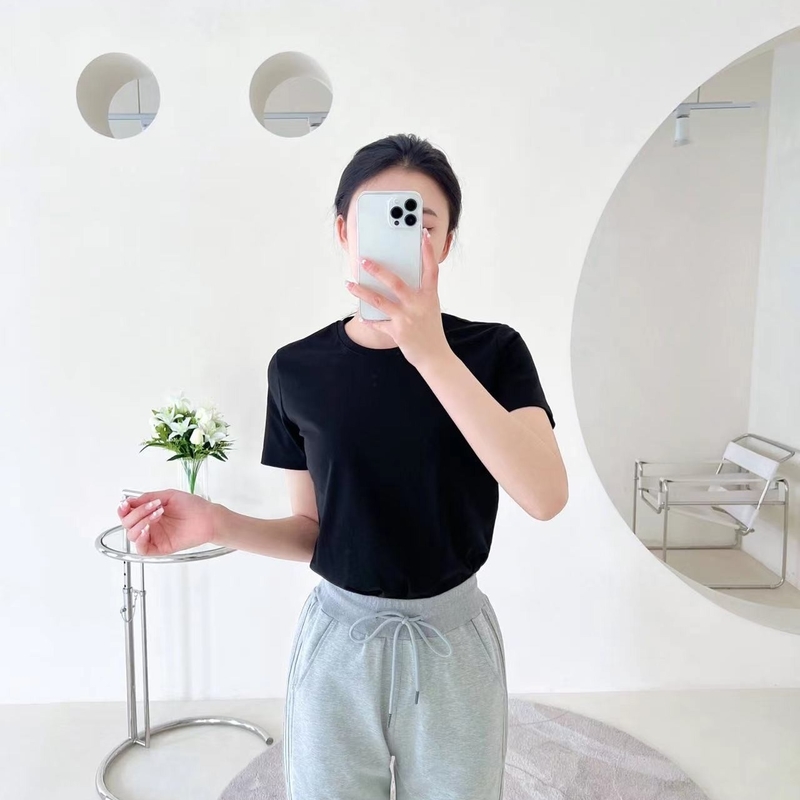 Long Staple Crew Neck Super T Shirt Eco Friendly Clothing 92% Cotton