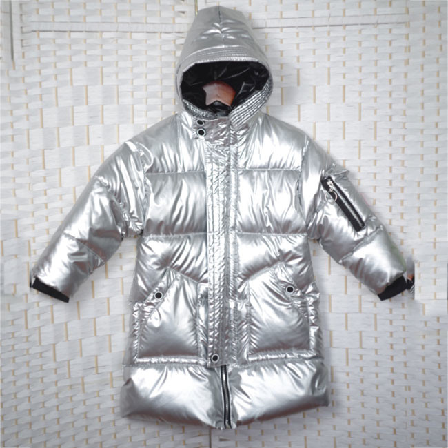 Water Repellent Sustainable Padded Down Jacket , Silver Reflective Thermolite Jacket