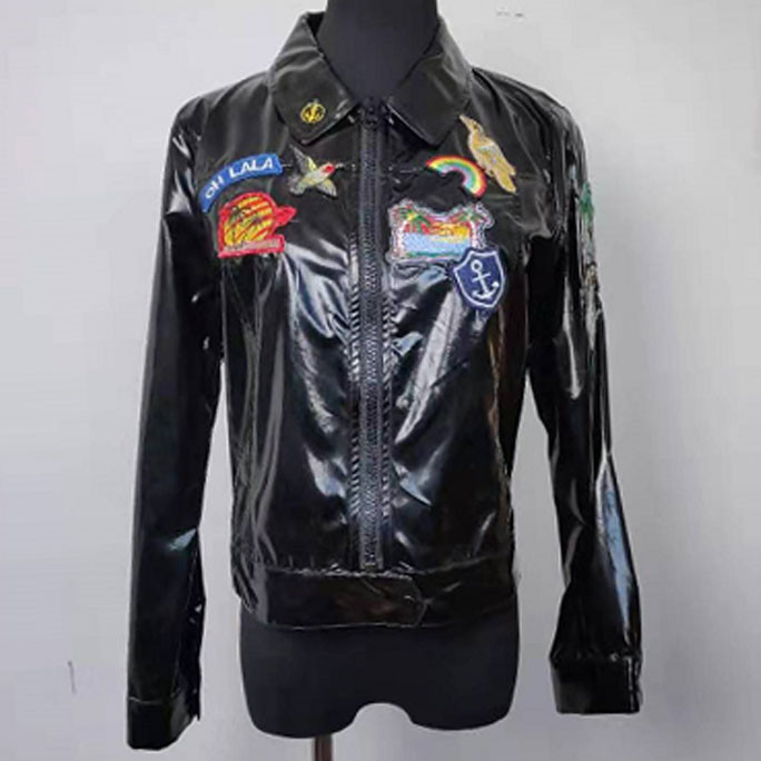 Zipped PU Coating Ladies Reflective Jacket For Spring And Autumn