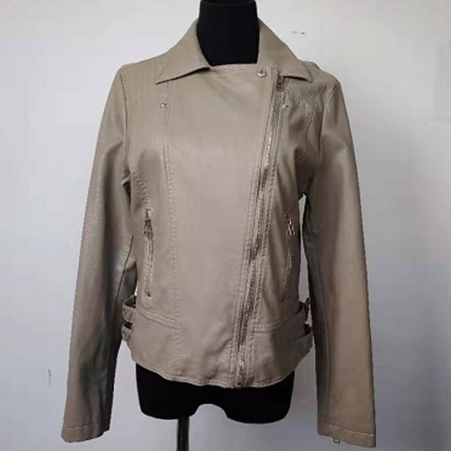 Waterproof Fashion Ladies Jackets PU Leather Made For Spring / Autumn