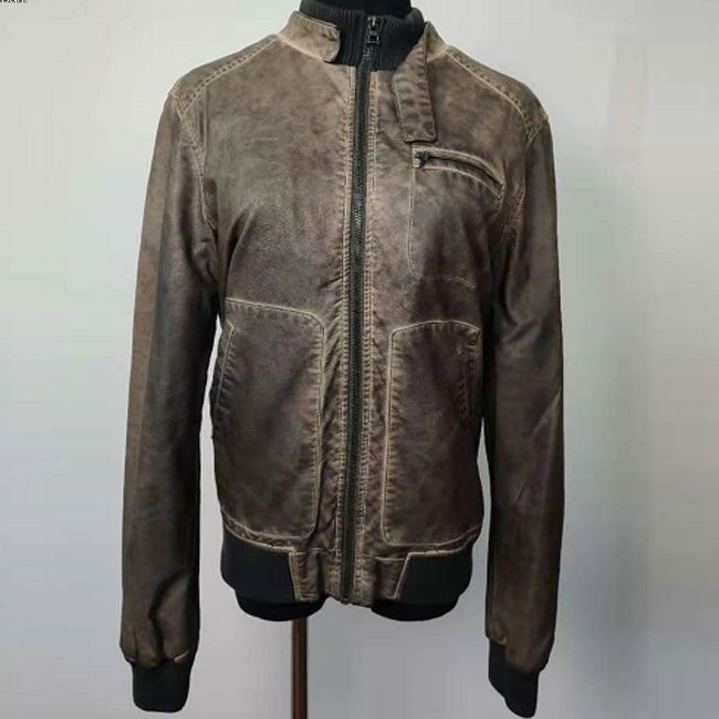 Retro Ladies Short Leather Jacket / Coat Custom Service Acceptable