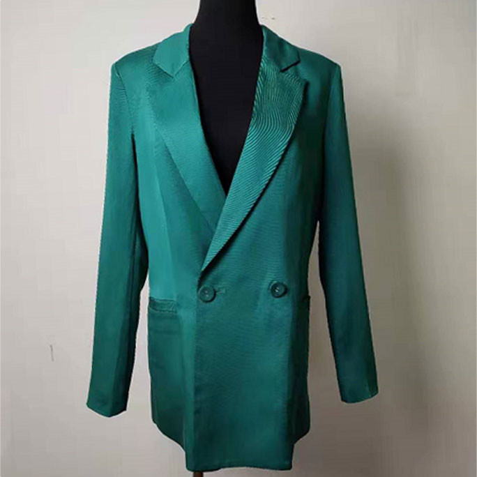 Tencel Women's Casual Blazers Pink / Green Optional With Padded Shoulders
