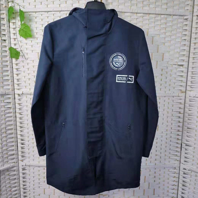 Waterproof Navy Mens Hooded Jackets For Running / Hiking / Biking