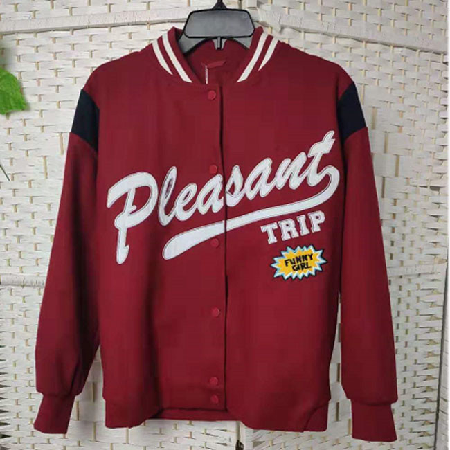 Adults Half Zipped Wool Bomber Jacket Wind Break For Autumn / Winter
