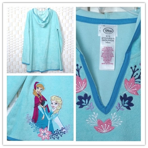 Blue Sustainable Children's Clothing , Hooded Sun Protective Clothing