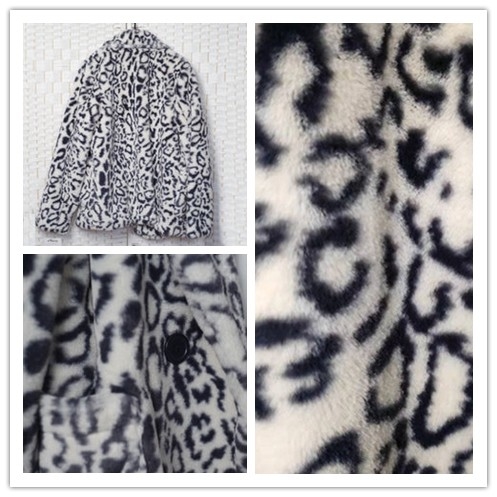 Leopard Print Cropped Faux Fur Jacket S - XL Optional For Young Ladies