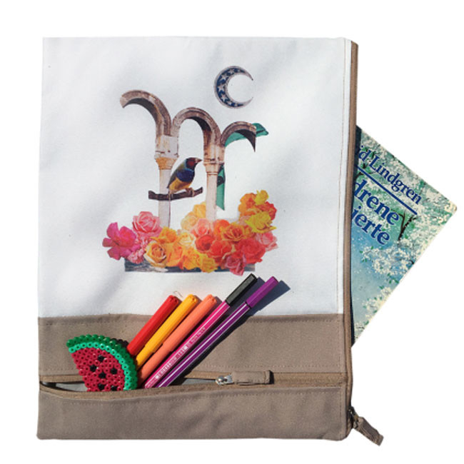 Eco Friendly Custom Canvas Bags Sustainable With Zipper Closure