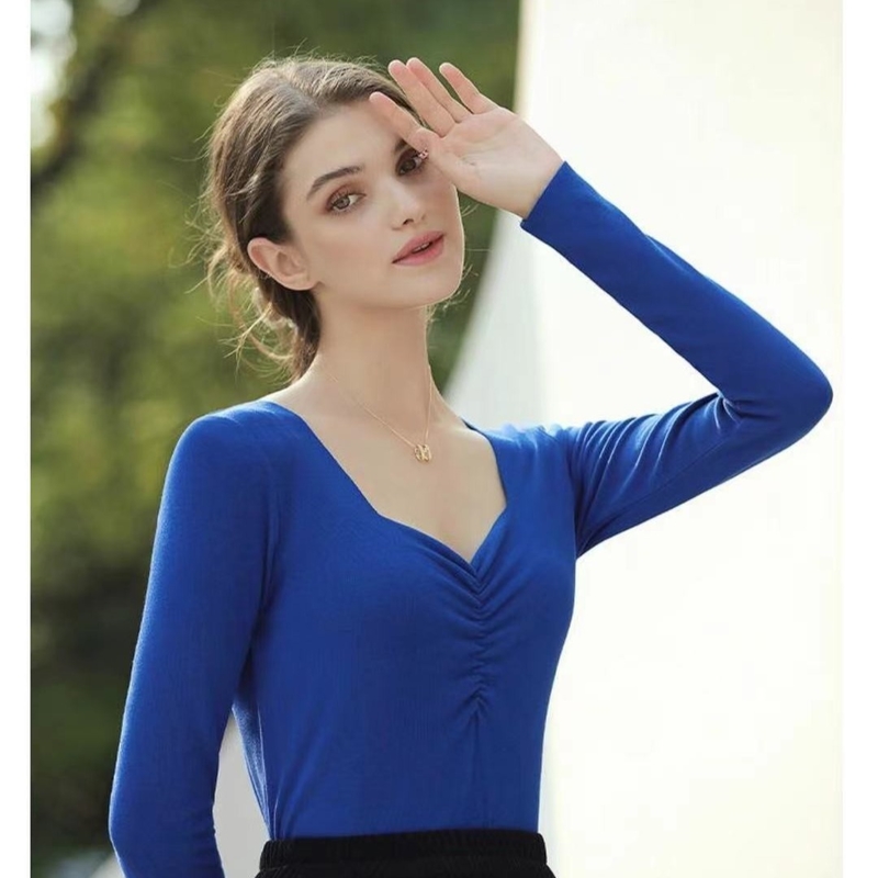 V Neck De Velvet Eco Friendly Sustainable Clothing 66% Regenerated Cellulose Fiber