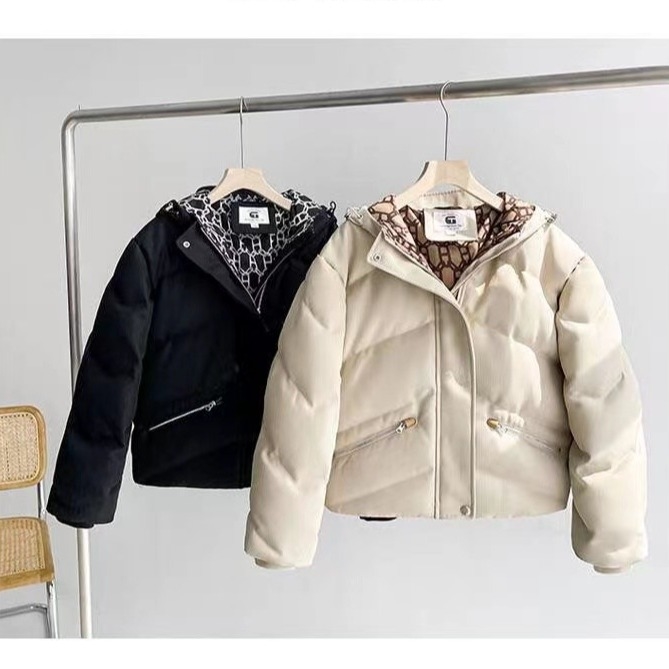 80% White Duck Sustainable Padded Down Jacket Double Layer Cuffs